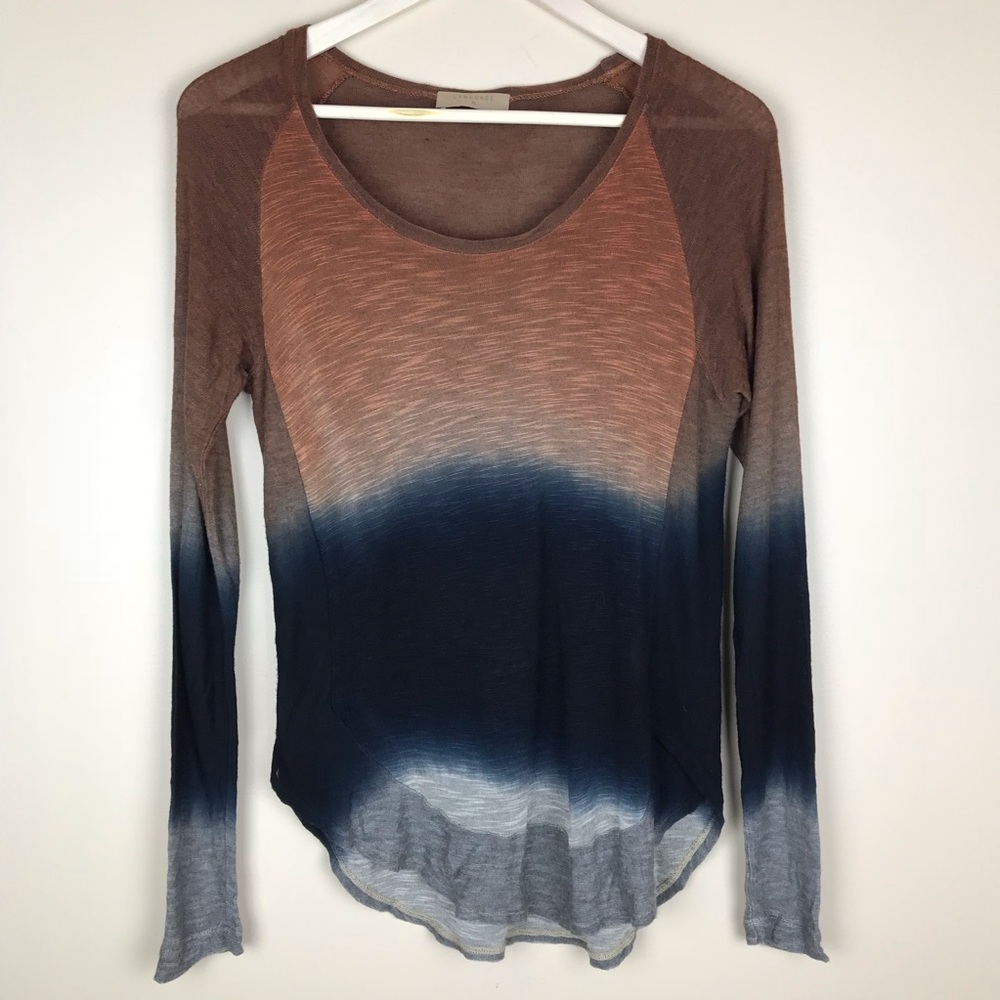 Language Dip-Dye Long Sleeve Tee